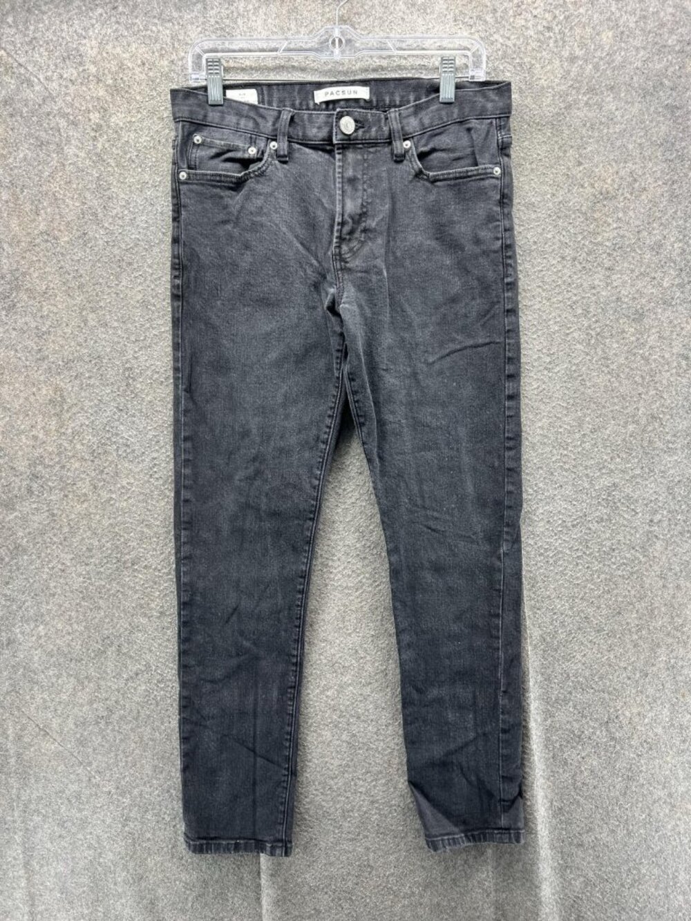 PacSun Jeans Mens 30x30 Gray Slim Fit Skinny Denim Charcoal Wash Casual Pockets